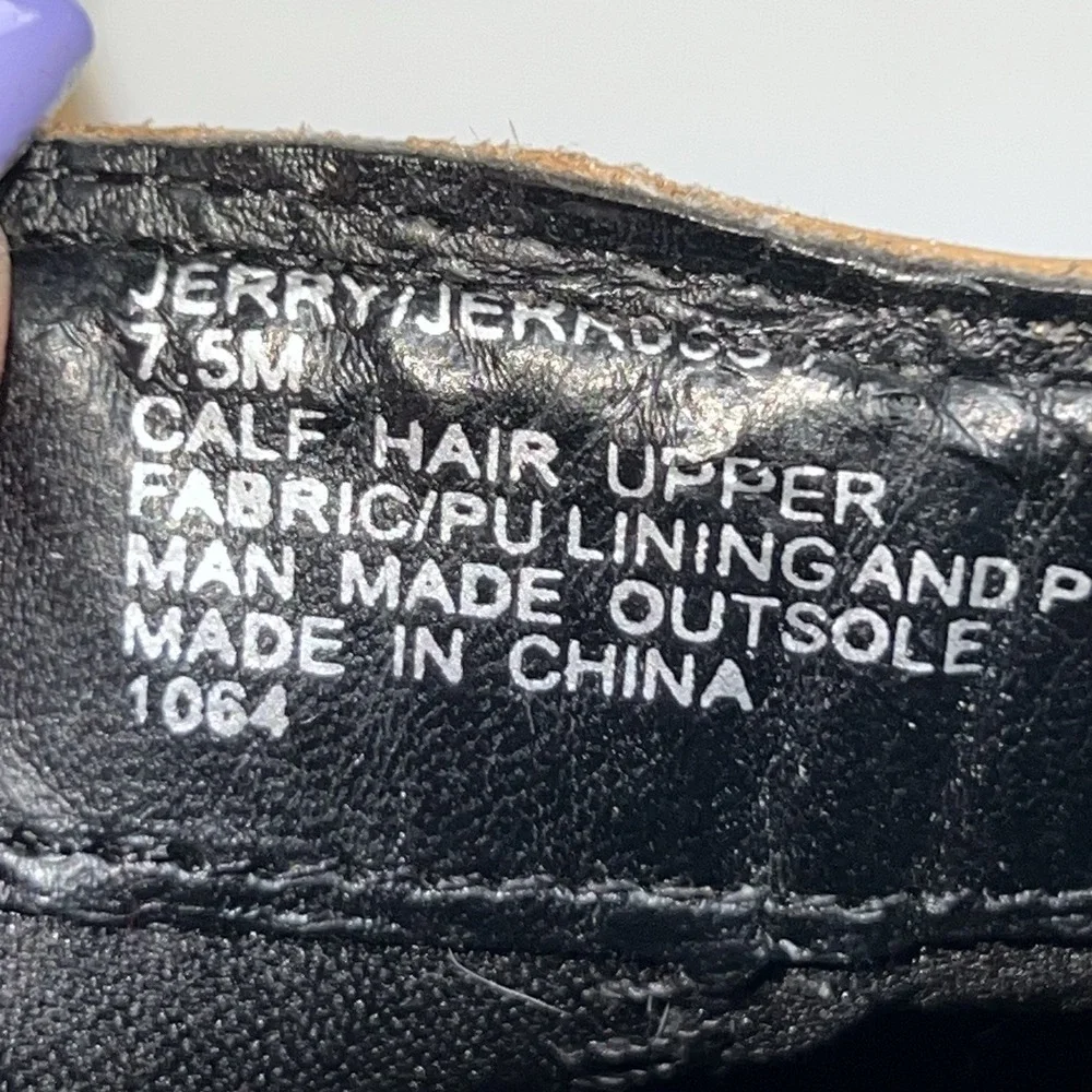 Steve Madden Womens Ankle Boots 7.5 Leopard Print Jerry Calf Hair Pull On Boots - Picture 9 of 10